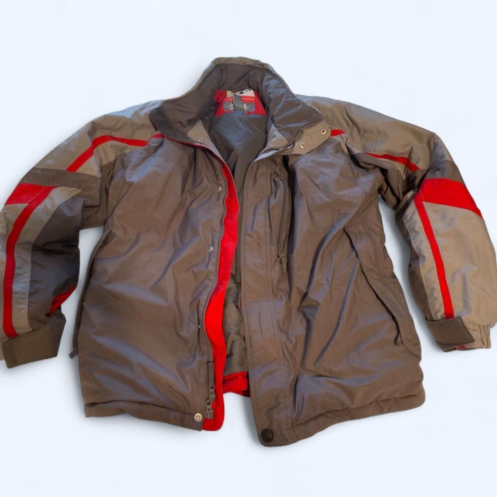 Polar Edge Men's Gray and Red Winter Ski Snowboard Jacket Size Large#skiing